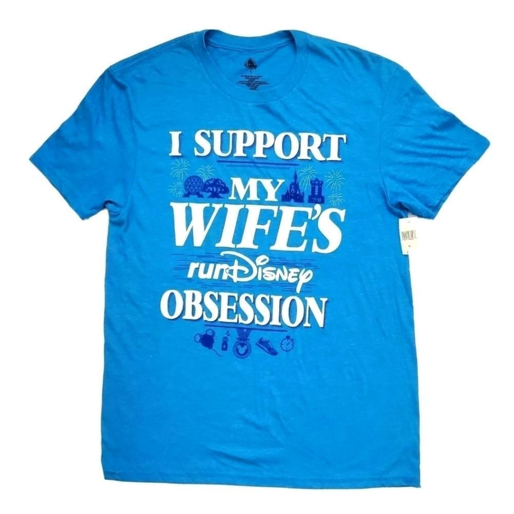 I Support My Wife’s Run Disney Marathon Obsession Men Tee Shirt